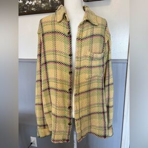Urban Outfitters Twill Button Down Shirt / Yellow / Medium / Streetwear / Fall